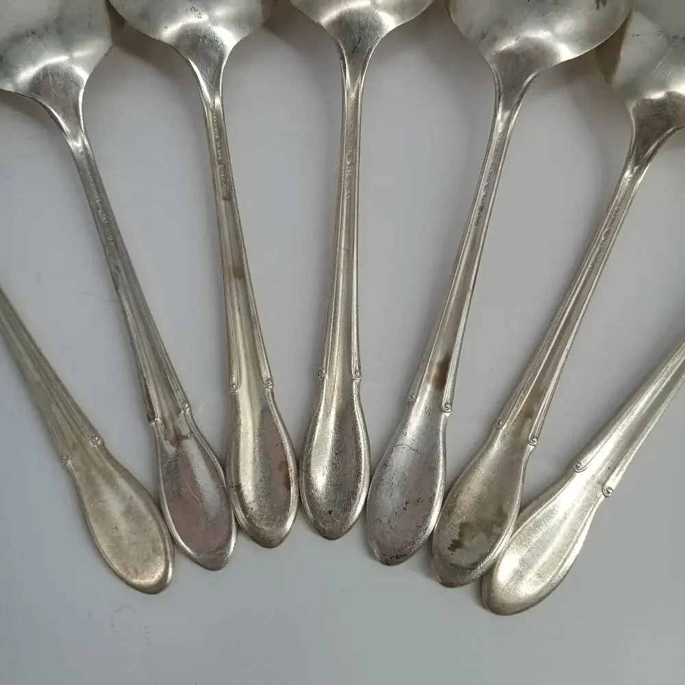 7X SS Wallace Silver Plate Silverplate 1937 SOUTHGATE Soup Spoons